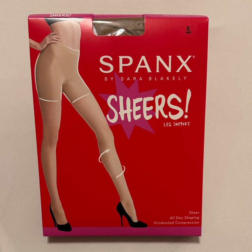 Spanx Sheers Leg Support Pantyhose (Size E / Nude 1)